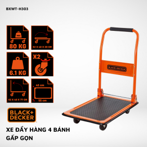 Xe đẩy hàng 4 bánh BlackandDecker-USA H303